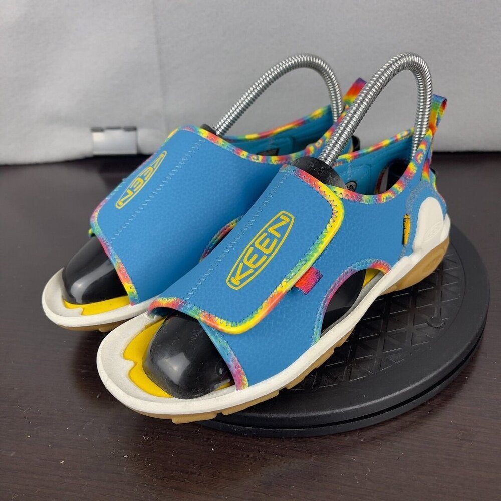 KEEN Knotch River Open Toe Sandal Tie Dye Vivid Blue  Kids Unisex-Child